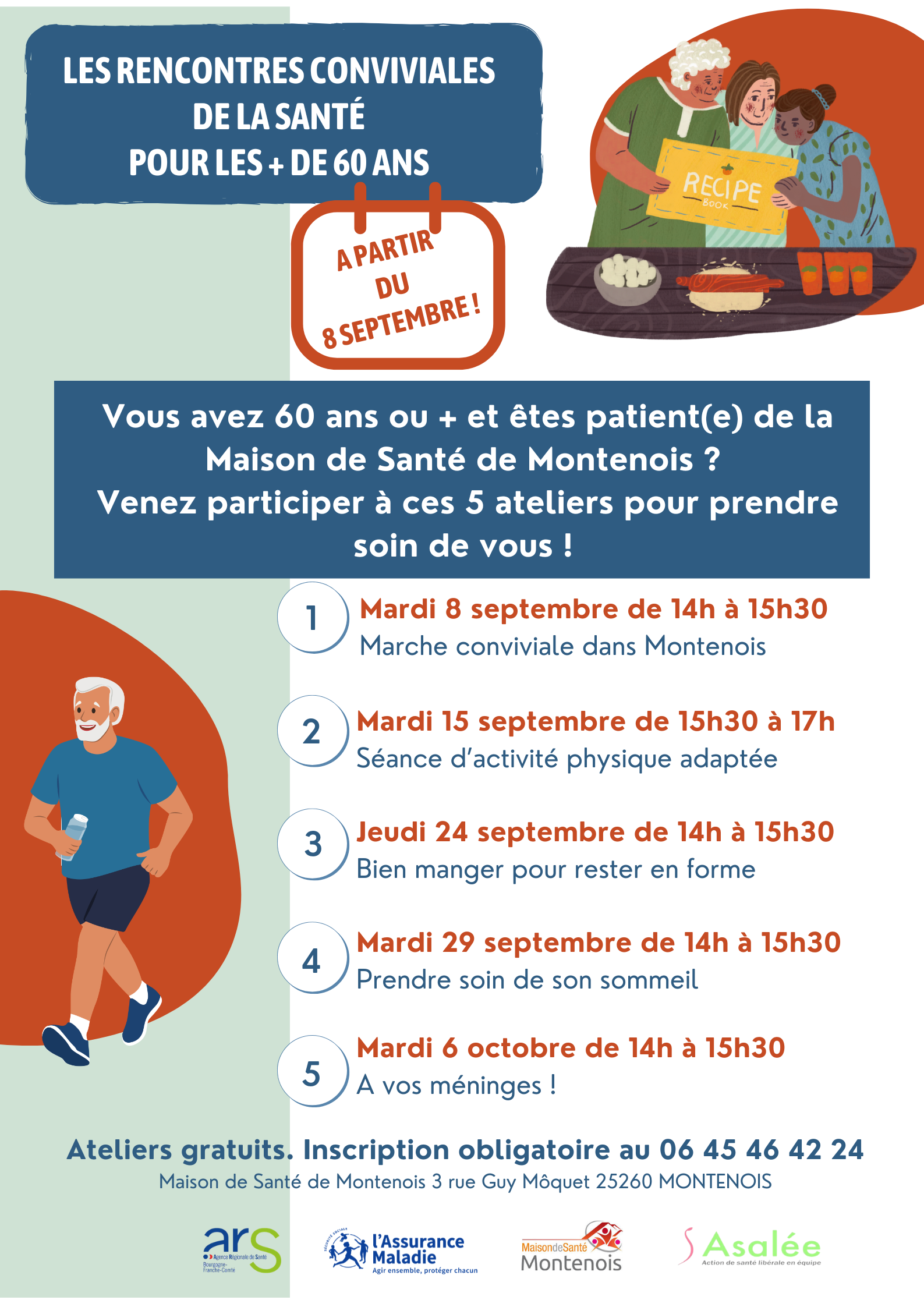 Ateliers de santé conviviaux pour les +60 ans à Montenois