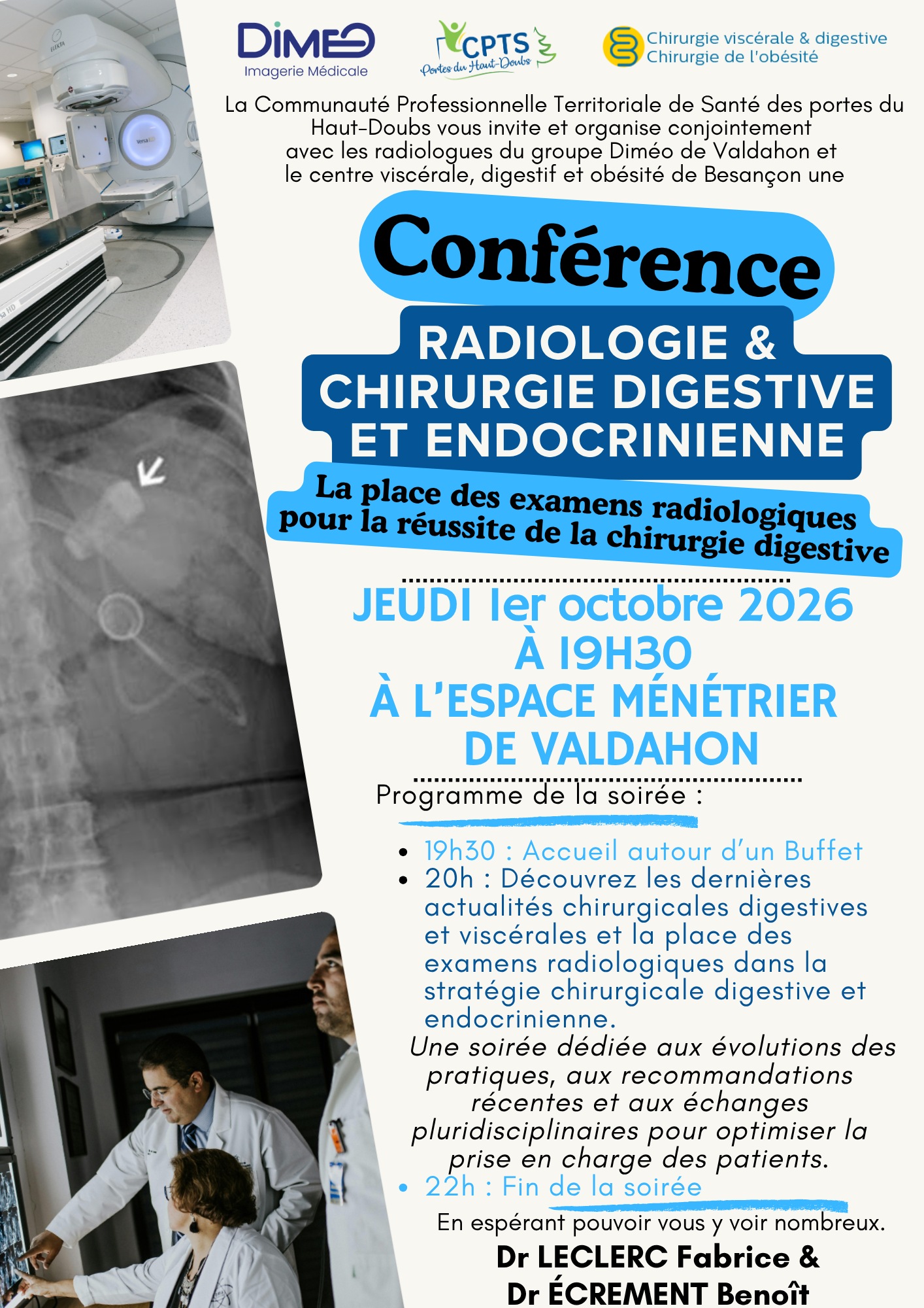 Conférence Radiologie & Chirurgie Digestive : save the date le 1er octobre 2026